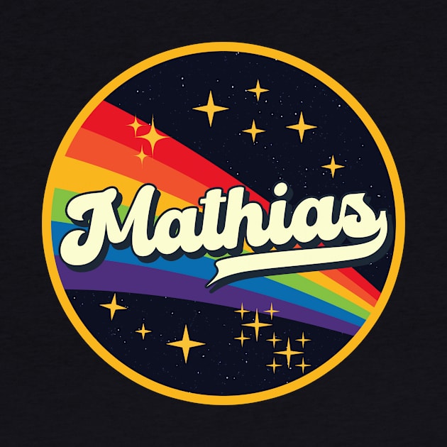 Mathias // Rainbow In Space Vintage Style by LMW Art